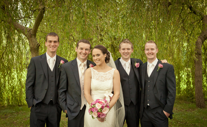 bride and groomsmen photo
